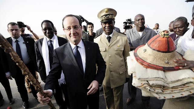 François Hollande lors de son arrivée au Mali. [Pascal Guyot]