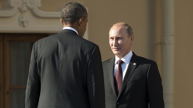 Barack Obama et Vladimir Poutine (ici à Saint-Petersbourg en 2013). [Pablo Martinez Monsivais]