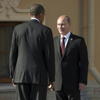Barack Obama et Vladimir Poutine (ici à Saint-Petersbourg en 2013). [Pablo Martinez Monsivais]