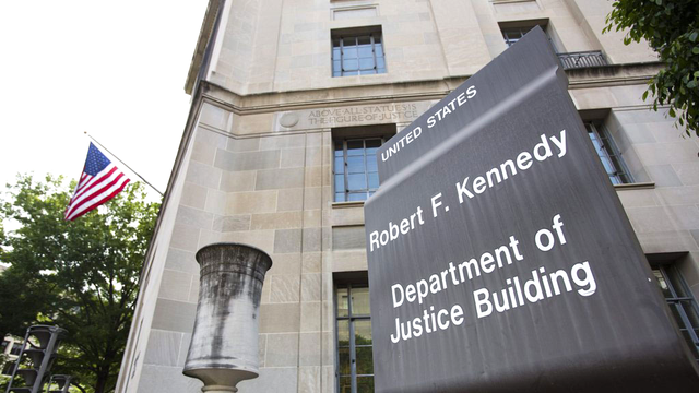 Le bâtiment qui abrite le département de la Justice américain à Washington. [EPA/Keystone - Jim Lo Scalzo]