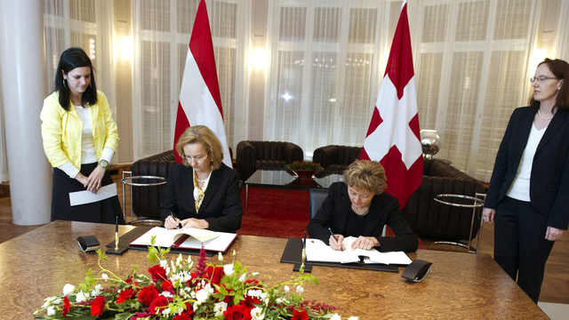L'accord entre Berne et Vienne avait été signé le 13 mars 2012 à Berne. [Lukas Lehmann]