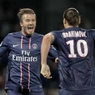 Le 12 mai 2013, David Beckham remporte le championnat français avec le Paris Saint Germain. [Robert Pratta]