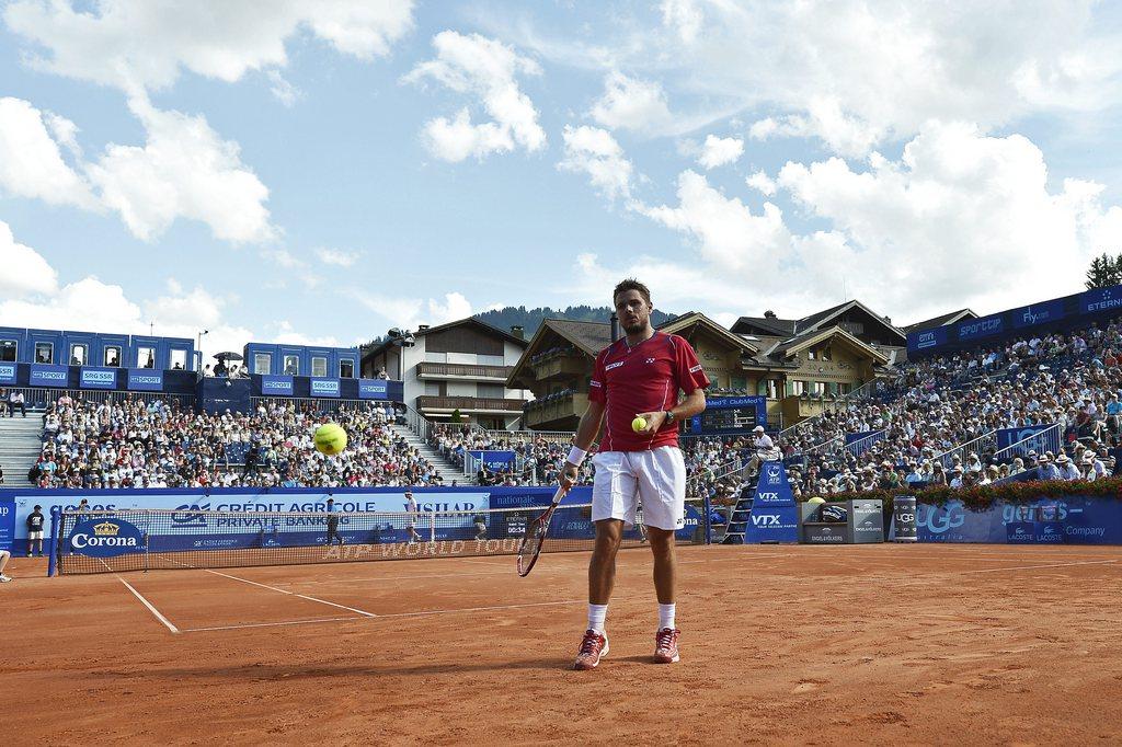 Wawrinka a joué devant une grosse affluence. [Keystone - Peter Schneider]