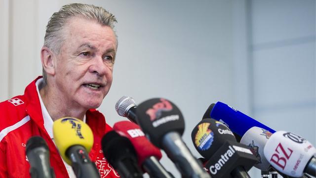 Ottmar Hitzfeld pourrait être tenté de faire tourner son effectif mardi contre la Slovénie. [Ennio Leanza]