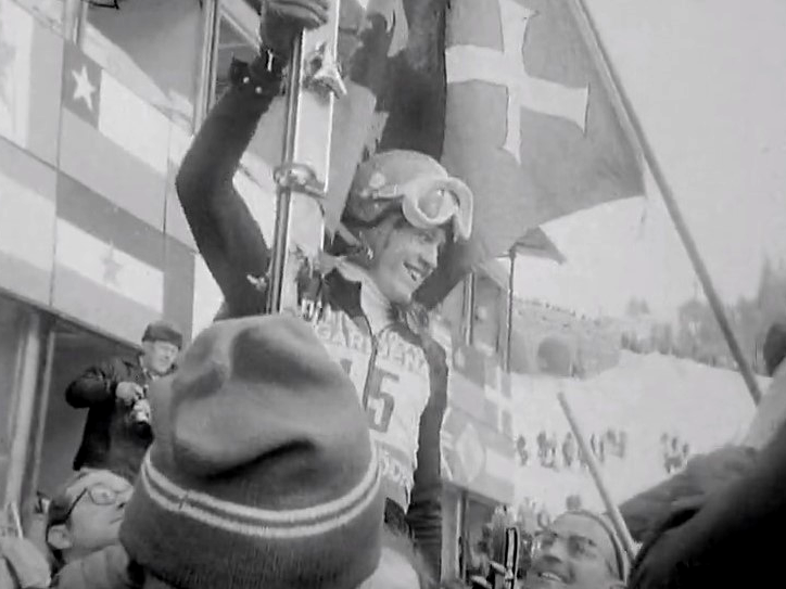 Bernard Russi, le skieur d'Andermatt est champion du monde de descente en 1970. [RTS]