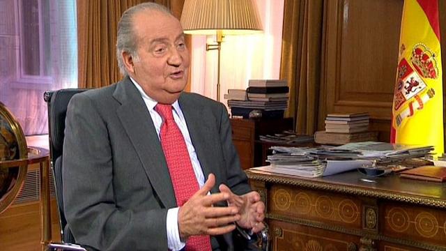 Le roi d'Espagne Juan Carlos a accordé son premier entretien télévisé depuis douze ans. [TVE/HANDOUT]