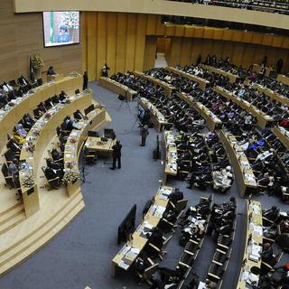 Les dirigeants des 54 Etats membres de l’Union africaine célèbrent ce samedi 25 mai le cinquantenaire de l'Union africaine. [AFP - Simon Maina]