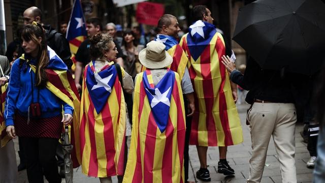 La mobilisation nationaliste a lieu lors du "Jour de la Catalogne". [JOSEP LAGO]