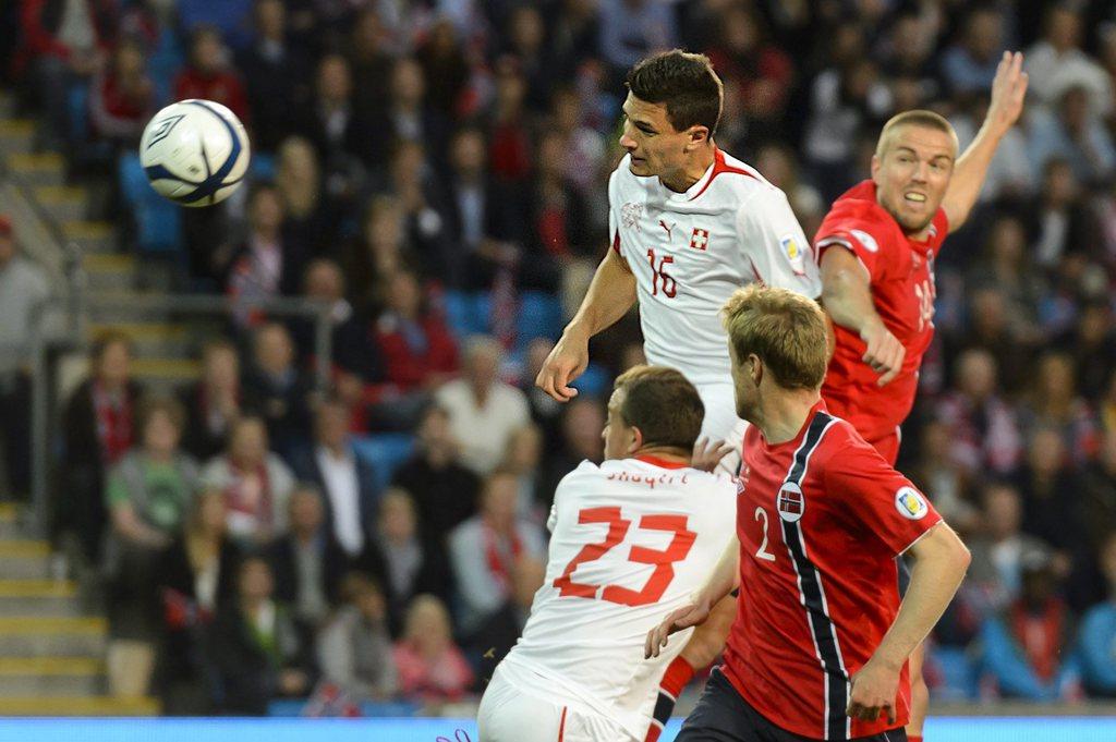 Fabian Schär n'a laissé aucune chance au gardien norvégien sur ses deux buts. [Laurent Gilliéron]