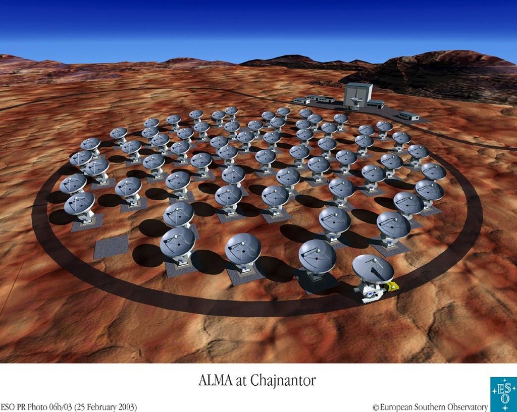 Image de synthèse du projet Alma. [KEYSTONE - European Southern Observatory]