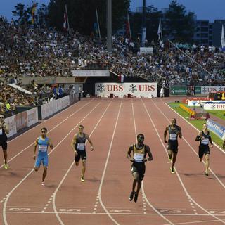 Le 400m d'Athletissima 2012. [Maxime Schmid]