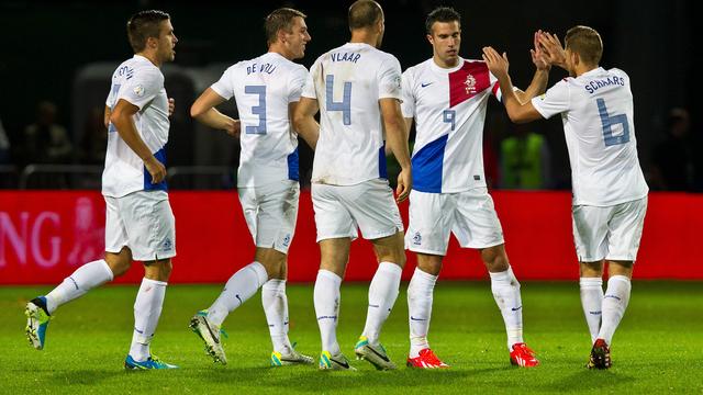 Robin Van Persie a réussi un doublé à Andorre. [Joan Manuel Baliellas]