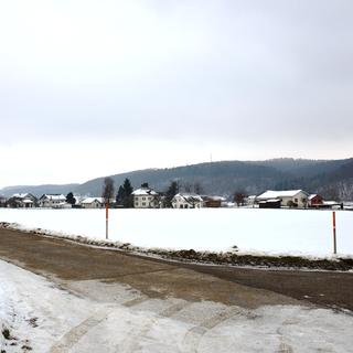 Le terrain d'un développement en panne à Courtemaîche. [Gaël Klein]