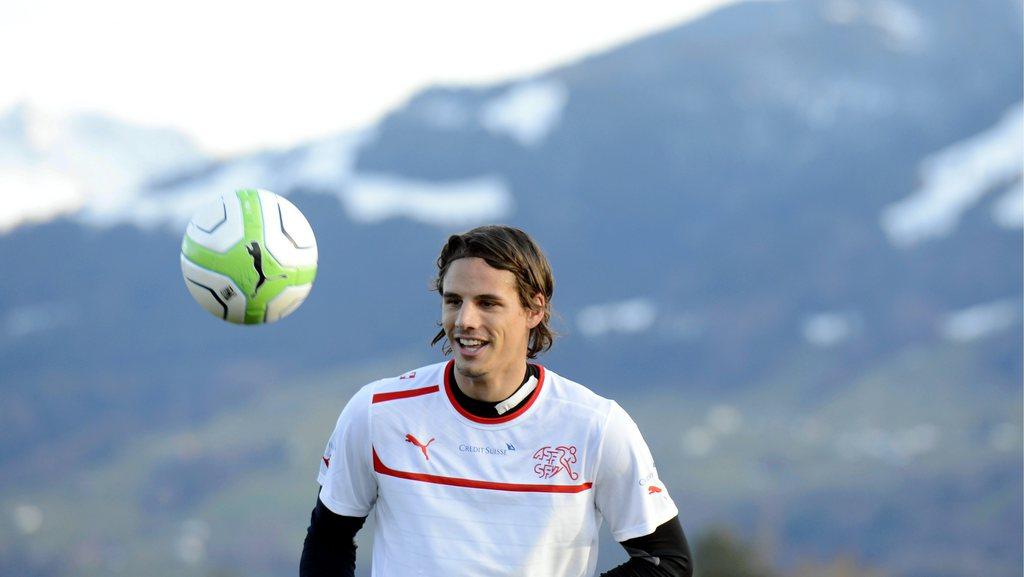 Yann Sommer est tout sourire à l'entraînement avant le match de samedi. [KEYSTONE - Walter Bieri]