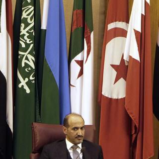 Le président de la Coalition nationale syrienne, Ahmad Jarba, ici lors d'une réunion de la Ligue arabe, a déclaré que son groupe d'opposition se rendrait à Genève 2.