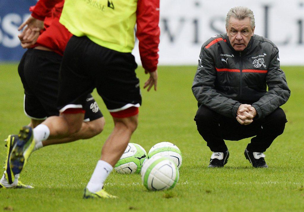 Hitzfeld est à la tête de l'équipe de Suisse depuis 5 ans. [KEYSTONE - Steffen Schmidt]