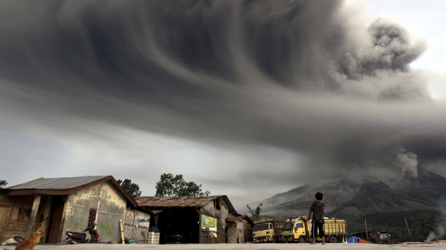 Le Sinabung est en activité depuis septembre. [Roni Bintang]