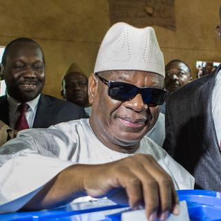 Ibrahim Boubacar Keïta arrive largement en tête du 2e tour de la présidentielle. [AP/Keystone - Thomas Martinez]