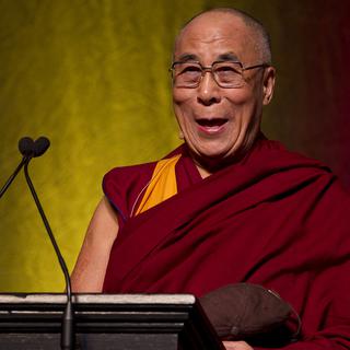 Le Dalaï Lama en visite en Suisse. [Mike Cohea]