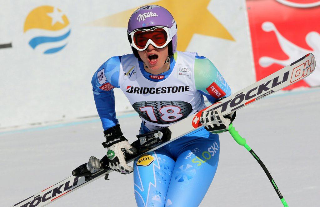 La réussite de Maze permet de mettre en valeur les skis à la croix suisse. [KEYSTONE - STEPHAN JANSEN]