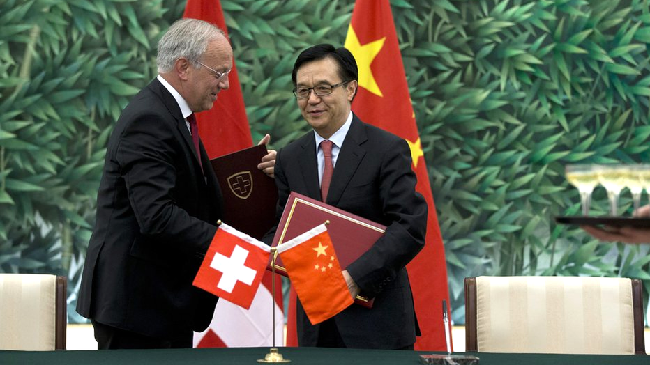 L'accord de libre-échange entre la Suisse et la Chine a été signé en juillet 2013. [Alexander F. Yuan]