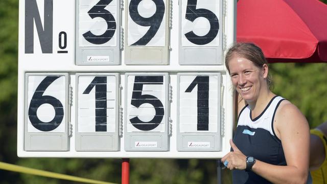 Un record de Suisse pour Nicole Zihlmann au marteau, mais Zurich est encore très loin... [Urs Flueeler]