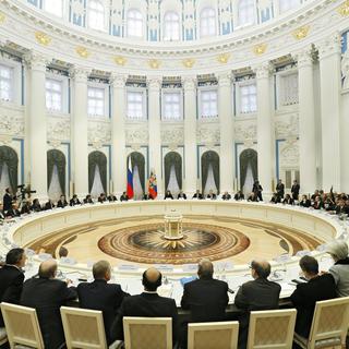La séance de préparation des ministres pour le G20 a débuté ce vendredi à Moscou. La Suisse y est invitée pour la première fois. [Yuri Kochetkov]