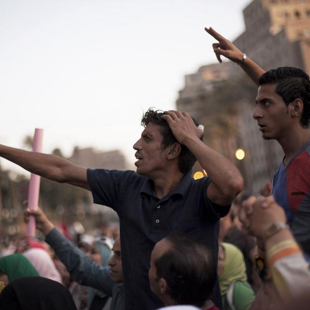 Des opposants à l'ex-président égyptien Mohammed Morsi manifestant en 2013 sur la place Tahrir au Caire. [Manu Brabo]