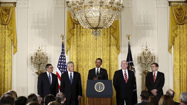 Barack Obama a nommé Chuck Hagel comme ministre de la Défense et John Brennan comme directeur de la CIA. [AP Photo/Keystone - Carolyn Kaster]