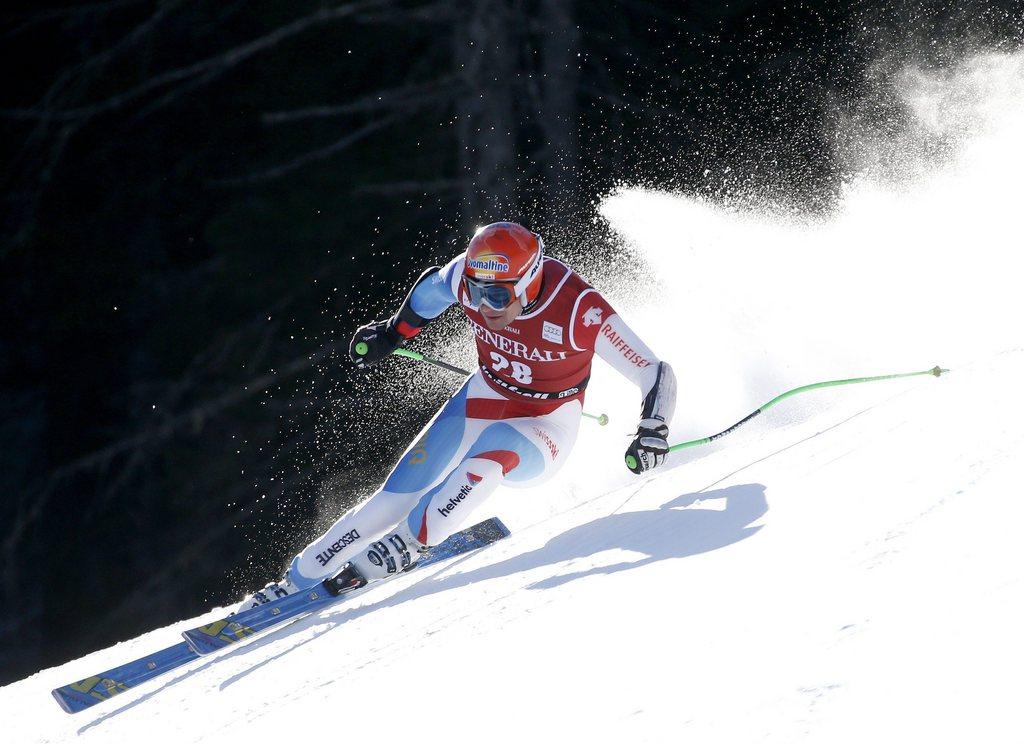 Patrick Küng sera le seul skieur suisse aligné en super-G lors des finales. [CORNELIUS POPPE]