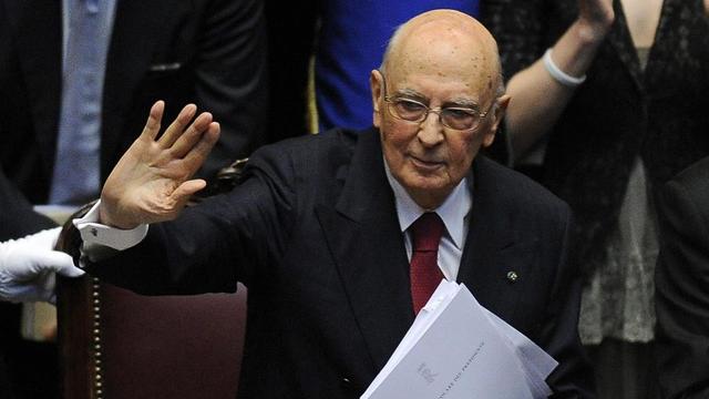 Giorgio Napolitano a dressé un réquisitoire sans concession lors de son discours d'investiture en Italie. [MAURIZIO BRAMBATTI]