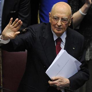 Giorgio Napolitano a dressé un réquisitoire sans concession lors de son discours d'investiture en Italie. [MAURIZIO BRAMBATTI]