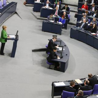 Malgré les écoutes de la NSA, Angela Merkel ne veut pas que les relations germano-américaines ne se détériorent. [AP/Keystone - Markus Schreiber]