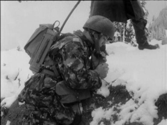 Exercices militaires à l'Hongrin en 1966. [RTS]