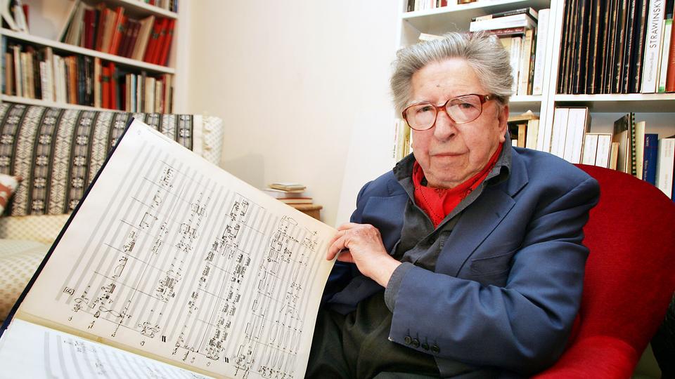 Le compositeur français Henri Dutilleux, ici en 2005. [Jean-Pierre Muller]