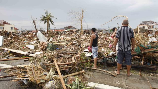 Les dégâts ont été considérables après le passage de ce typhon, l'un des plus forts enregistrés ces dernières années sur Terre. [Romeo Ranoco]