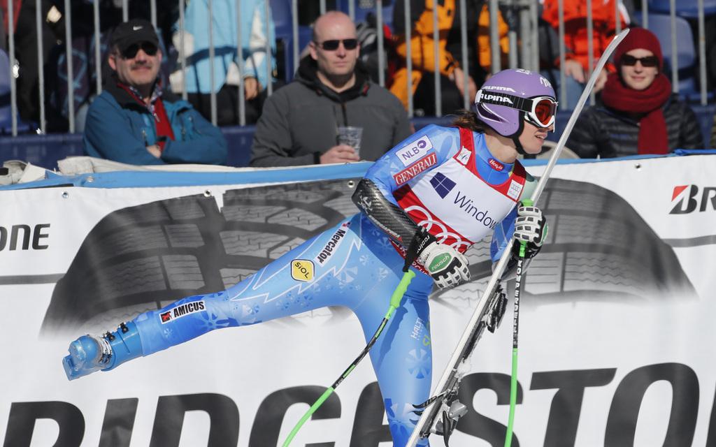 Tina Maze devra jouer les équilibristes si elle veut ravir le globe à Mikaela Shiffrin en slalom. [KEYSTONE - Marco Trovati]