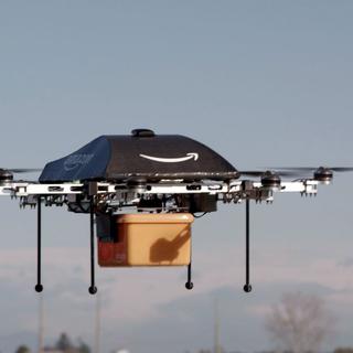 Le géant américain du commerce en ligne teste ce type de mini-drones. [Amazon]