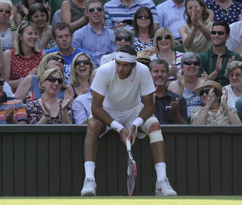 Del Potro tente ici de reprendre son souffle entre deux points. [Tom Hevezi]