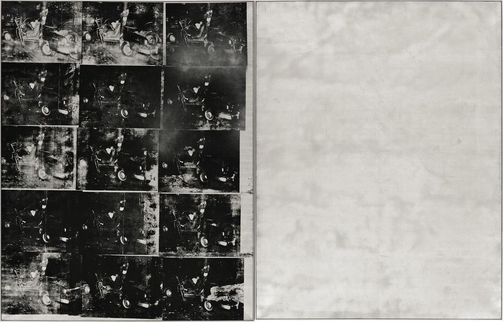 "Silver Car Crash" (Double Disaster) fait partie d'une série intitulée "Death and Disaster" (Mort et désastre) créée par Andy Warhol en 1963. L'oeuvre a été vendue 105 millions de dollars en 2013 à New York. [KEYSTONE - Sotheby's]