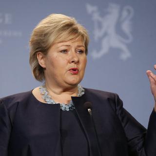 La nouvelle cheffe du gouvernement norvégien Erna Solberg. [EPA/Aas Erlend]