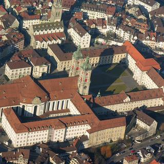 Vue aérienne de monastère de Saint-Gall. [CC BY SA - Hansueli Krapf]