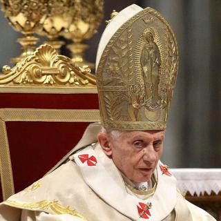 Né en 1927,Benoît XVI avait été élu le 19 avril 2005 pour succéder à Jean-Paul II. [EPA/Keystone - Alessandro Di Meo]