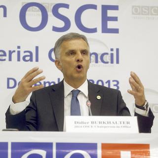 Didier Burkhalter a pris la parole vendredi au sommet de l'OSCE. [EPA/Sergey Dolzhenko]