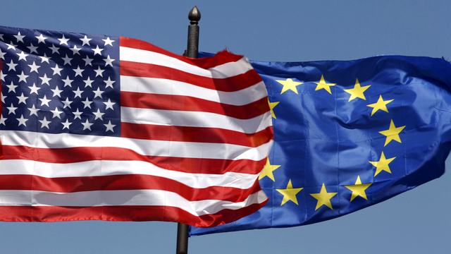 Washington et Bruxelles devraient entamer des négociations sur un accord de libre-échange en juin prochain. [Godong/Photononstop/AFP - Philippe Lissac]