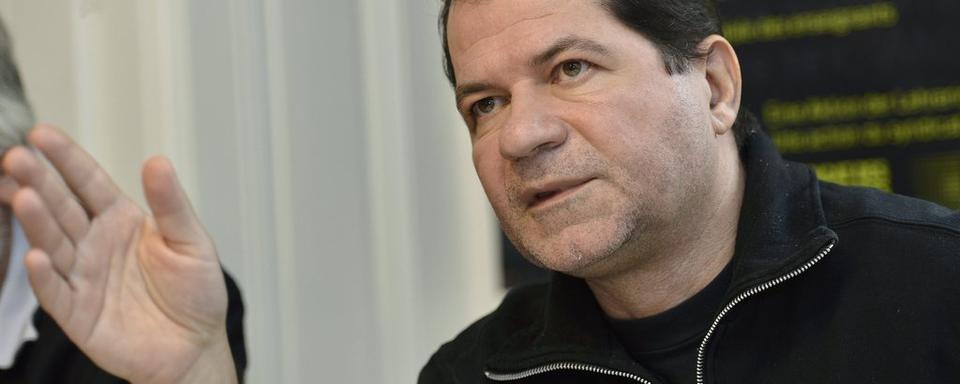 Olivier Baud, conseiller municipal de la Ville de Genève sous l'étiquette "Ensemble à gauche". [Keystone - Martial Trezzini]