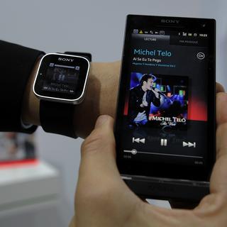 Une smartwatch du fabricant Sony. [Luis Gene]
