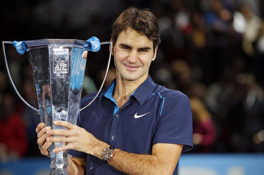 Federer lors de sa fameuse victoire au Masters de Londres en 2011 [KEYSTONE - Kerim Otken]