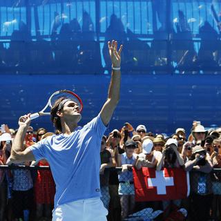 Federer a pu se rassurer face à Benoît Paire. [EPA/Keystone - Narendra Shrestha]