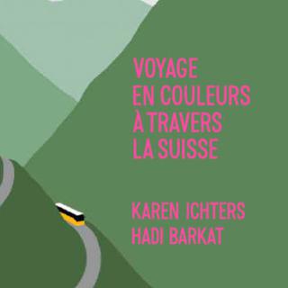 La couverture du livre "Entre rouge et blanc, voyage en couleurs autour de la Suisse" de Karen Ichters et Hadi Barkat. [helvetiq.ch]
